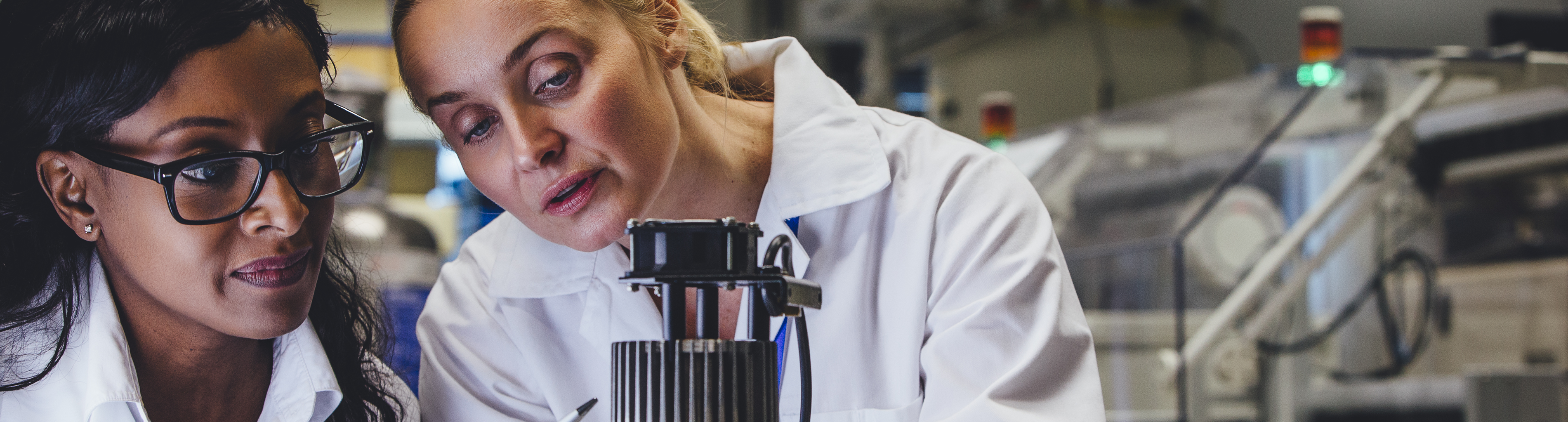 women scientist working on experiment